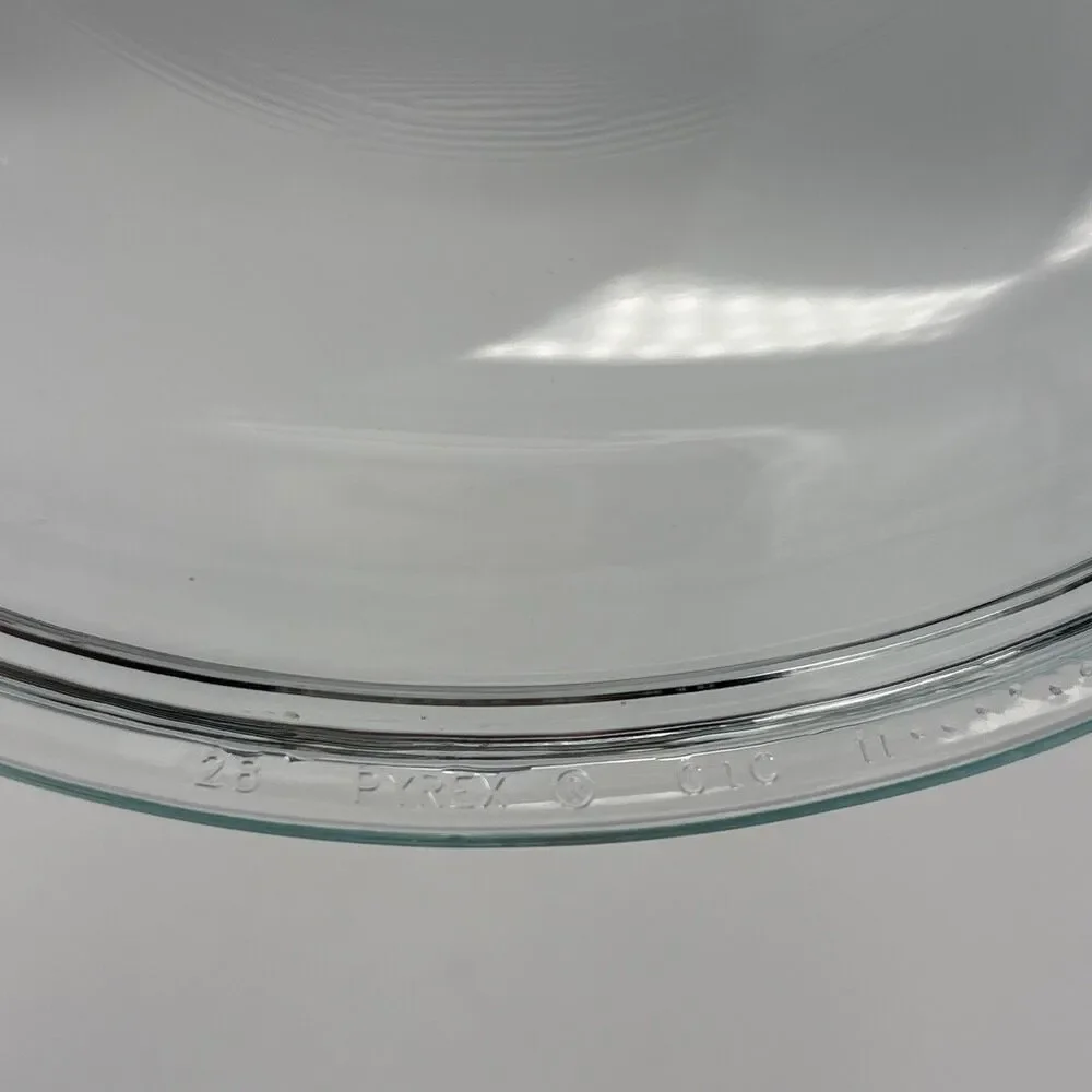 Vintage Pyrex 61C Blue Tinted Clear Glass Replacement Lid 8.75” Round 2.5 Qt